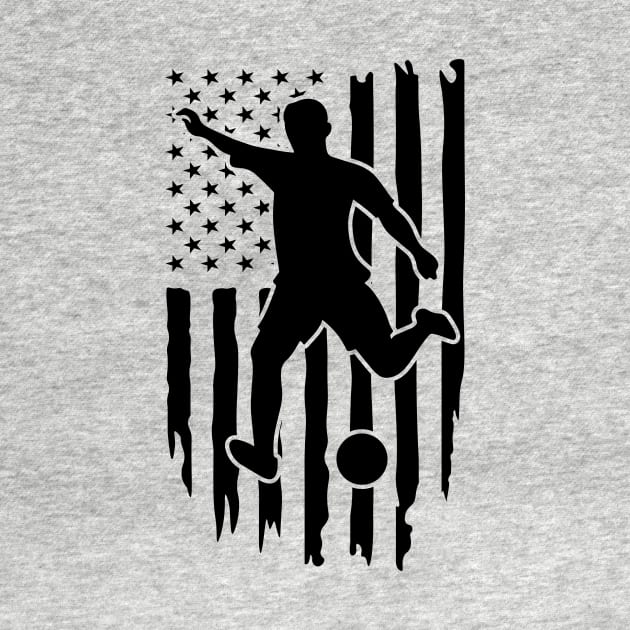 American Flag Soccer Shirt by SeleART